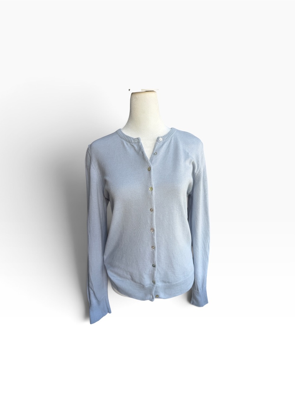 Kettlewell Merino Wool blend Light Lilac Button-Front Cardigan Sz M